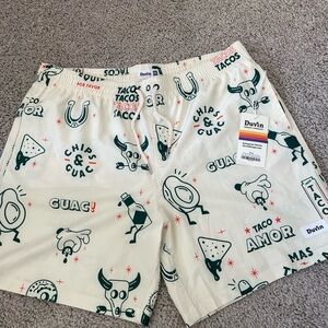 Cream Graphic Men Shorts